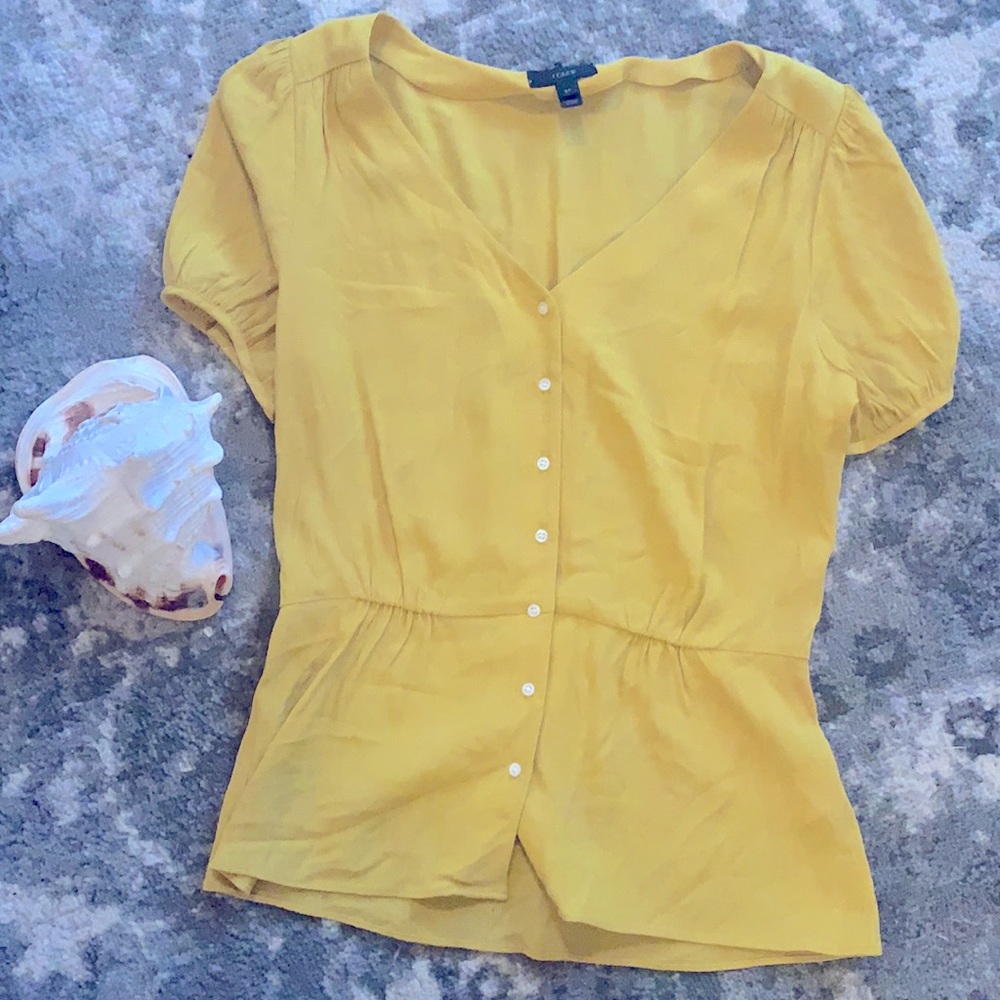 Yellow buttoned Blouse J. Crew